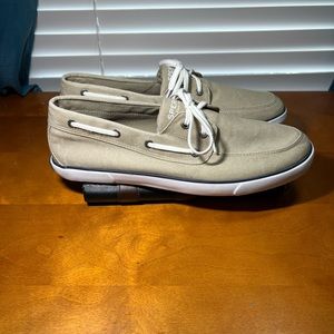 Sperry Lighthouse Canvas boat shoe khaki 12